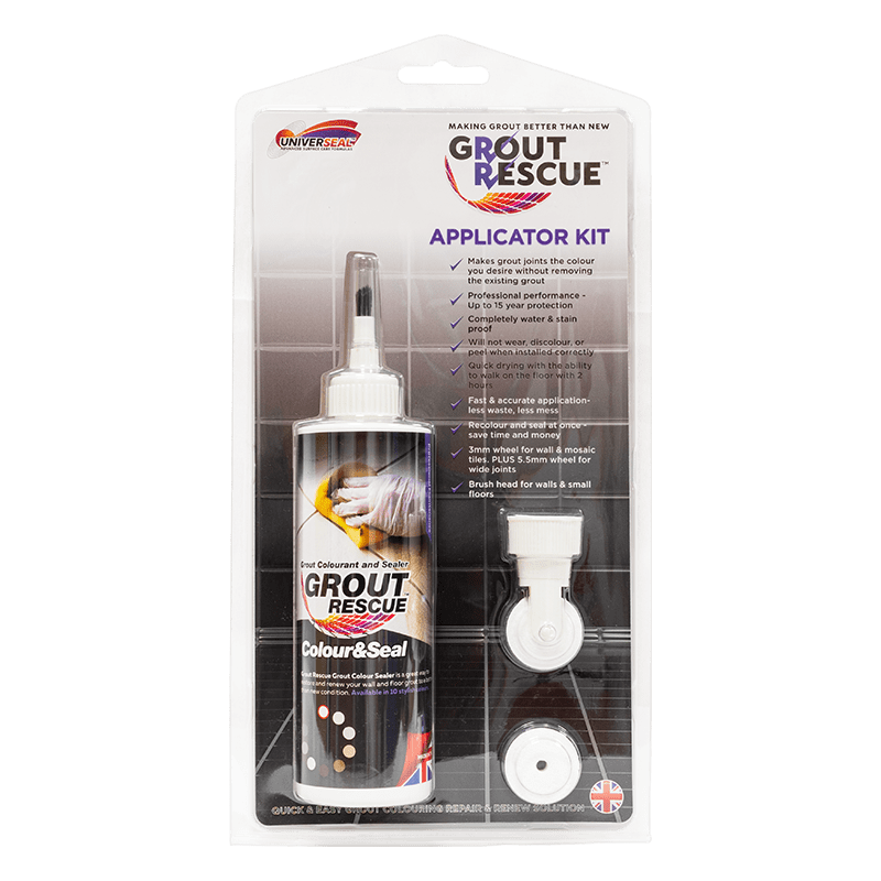 Grout Rescue Colour & Seal - Easy Applicator Kit with 237ml sealer