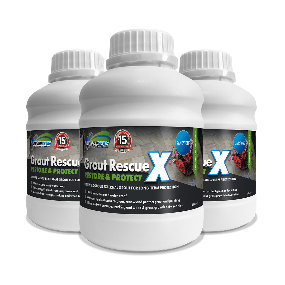 Grout Rescue X - 450ml Outdoor Grout & Pointing Colour Sealer
